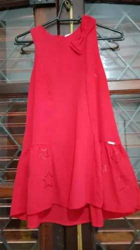 Vestido de menina para festa vermelho