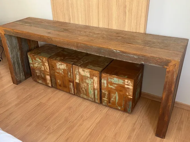 Mesa madeira de demolição