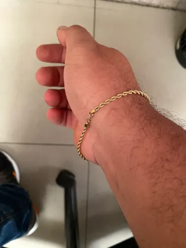 Pulseira de ouro masculina 