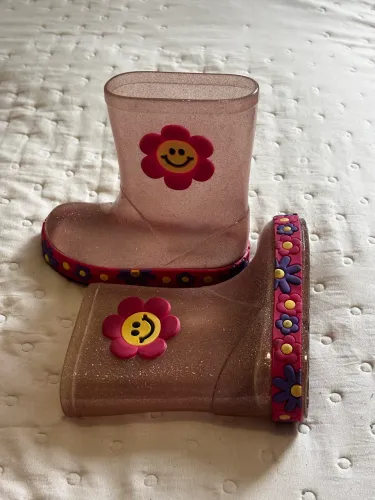 Bota de chuva transparente infantil
