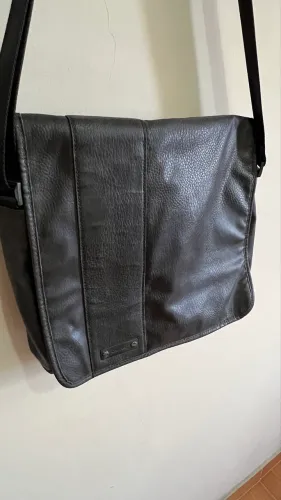 Bolsa Carteiro Calvin Klein Original Preta Unissex - Estilo Executivo