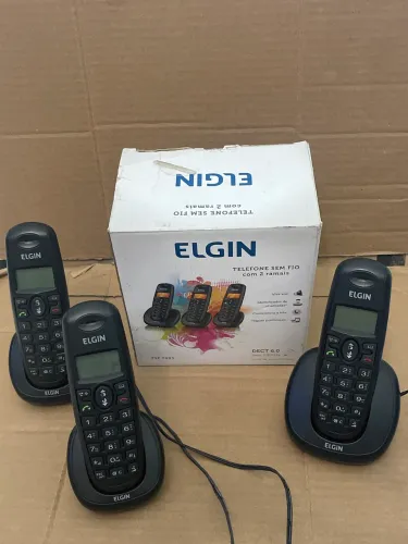 telefone sem fio Elgin TSF-8001 ( 3 unidades / Funcionando )