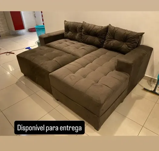SOFÁ . Marrom. Chaise