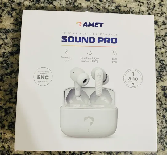Fone ouvido Bluetooth Amet sound pro lacrado