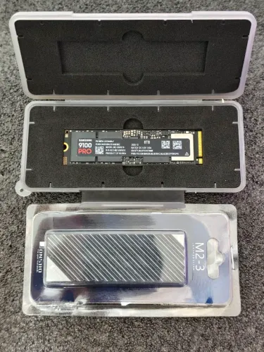 SSD M.2 NVMe 8TB Samsung 9100 PRO PCIe 5.0 (Até 14800MB/s) + Dissipador Novo Desktop e PC