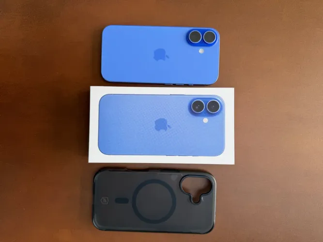 iPhone 16 128gb Azul usado sem detalhes 92% de bateria