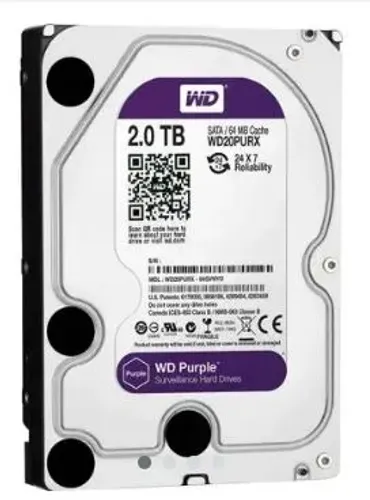 HD 2 Tera Sata Para Cftv Purple Western Digital Intelbras
