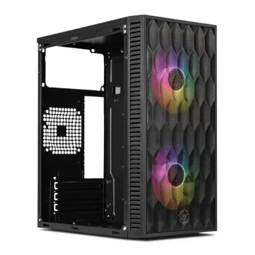 PROMOÇÃO Gabinete Gamer TGT Jester V2 Rainbow Mini-Tower Preto com 2 Fans RGB