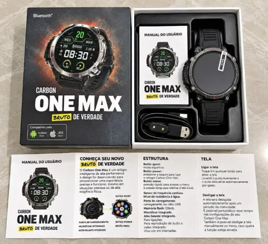 SMARTWATCH CARBON ONE MAX - TELA AMOLED