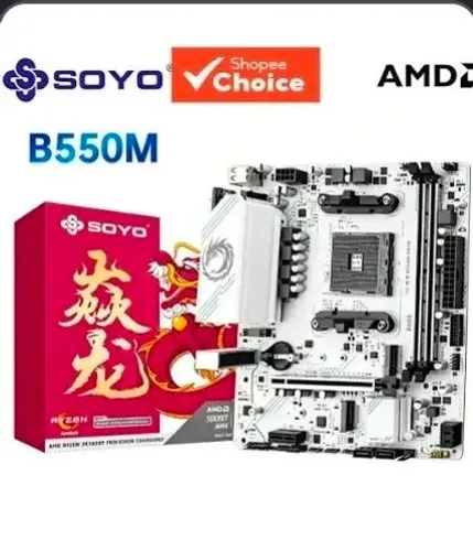 Placa mãe SOYO AMD B550M DUAL CHANNEL DDR4 M.4 NVME