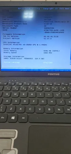 Notebook Positivo 4gb de Ram SSD 64gb