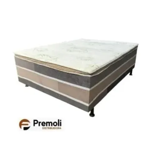 Cama Box D28 Luxo Premoli 138×188 x 60 Tecidos Com Cores Variadas.