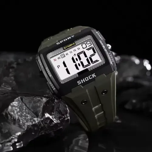 Relógio Esportivo Digital Synoke 9818 Impermeável com Fecho de Fivela