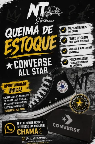 LIQUIDAÇÃO ALL STAR ORIGINAL! Queima de Estoque (Últimos Pares)