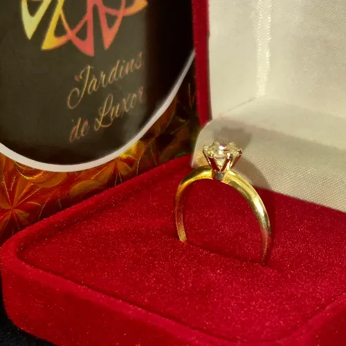 Anel Solitário DIVINA MADRE (Banho Ouro 18k)