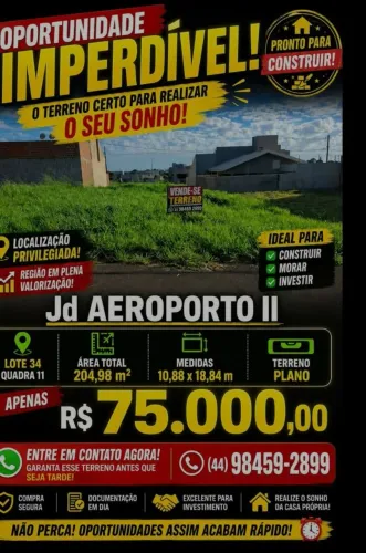 Vende se dois terrenos em Umuarama