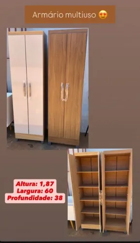 Mega promoção de Armário Multiuso com chaves e pés