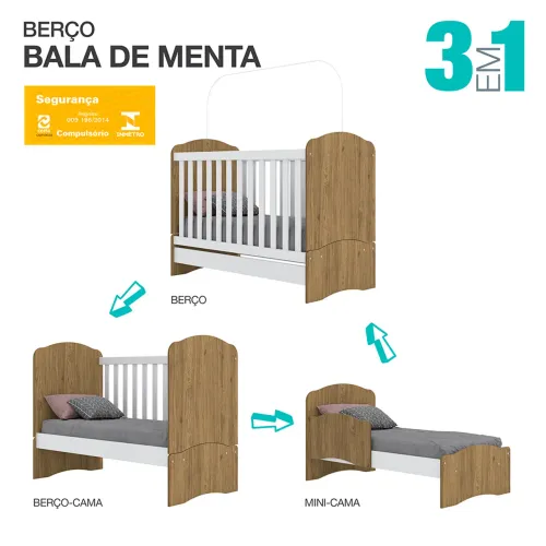 Berço que vira mini cama