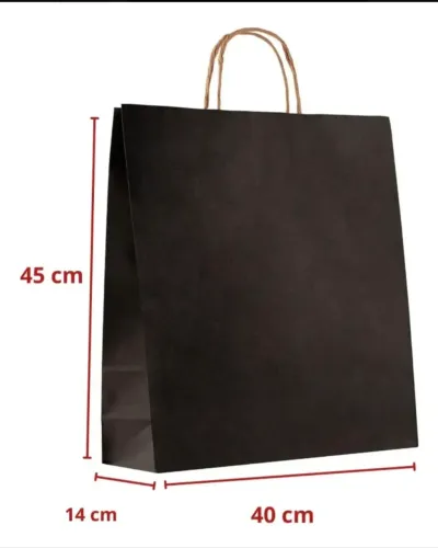 Sacola Krafit 40×45×14  Preto  Kit com 10un 