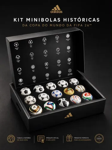 ? KIT MINIBOLAS HISTÓRICAS DA COPA DO MUNDO FIFA? ?