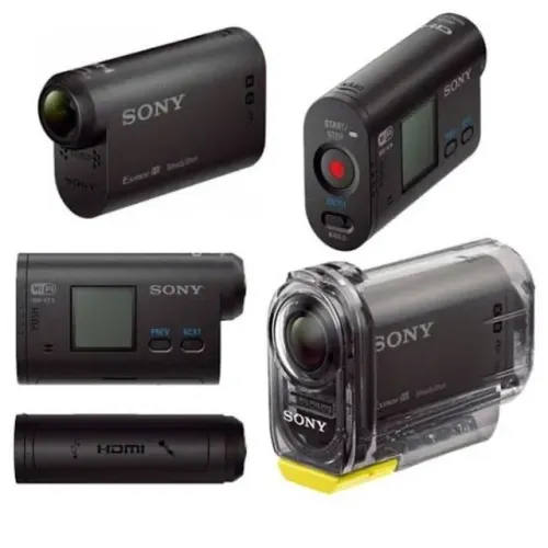 Câmera Sony Action Cam HDR-AS20 Full HD Wi-Fi - Lente Zeiss - Usada Seminova Case Estanque