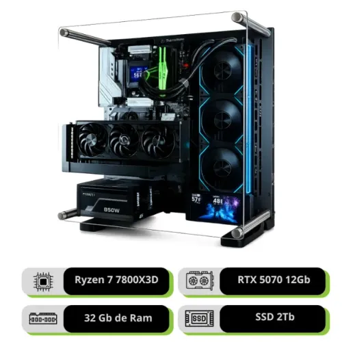 Pc Gamer Avançado Ryzen 7800X3D + Rtx 5070 12gb - Produto novo (Loja Física)