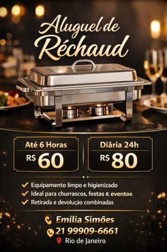 Aluguel de Réchaud