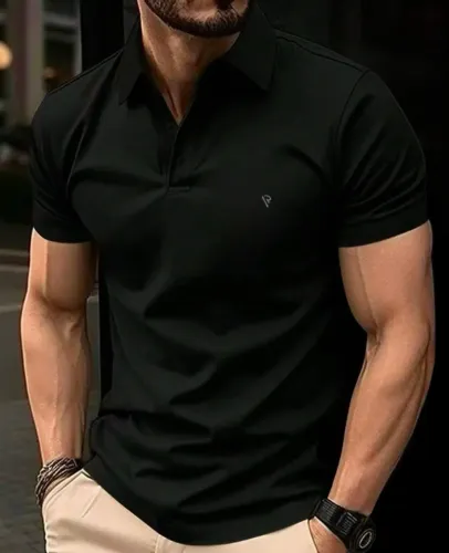 Camisa Polo Pima VR, NOVA. Cor Preto.