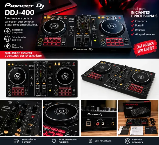 Controladora DJ Pioneer DDJ-400 Original - Nova, Sem Uso, Com Nota Fiscal