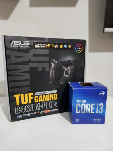 Kit i3 10100f + Placa Mãe Asus B460m + 16gb de memória Ram Asgard 