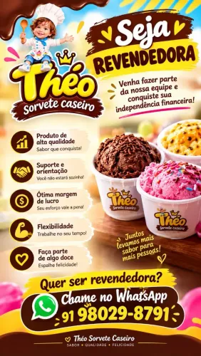 Revenda sorvetes caseiros