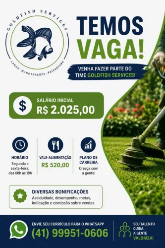 VAGA AUXILIAR DE MANUTENÇÕES