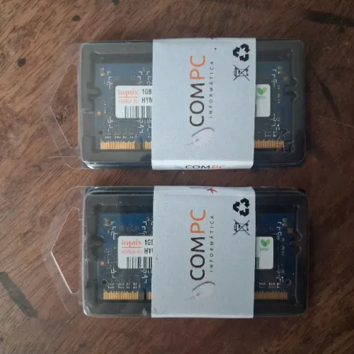 Par de Memória RAM 1GB DDR2 800MHz Hynix p/ Notebook e Mac