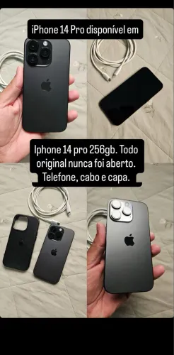 iPhone 14 pro 256gb + 4 capas (Troco)