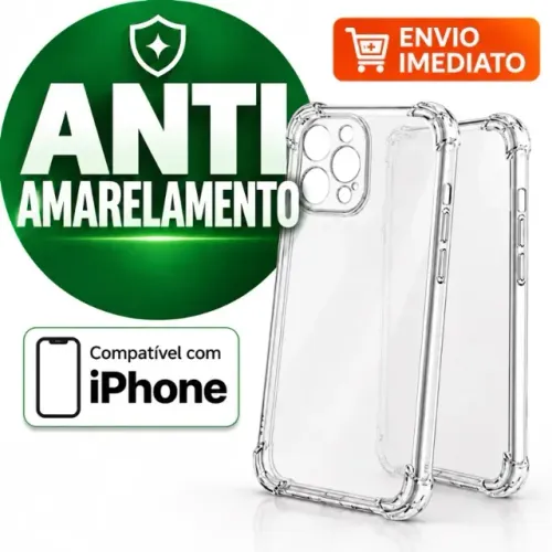 Capinha Transparente Premium para iPhone (Vários Modelos) - Nova