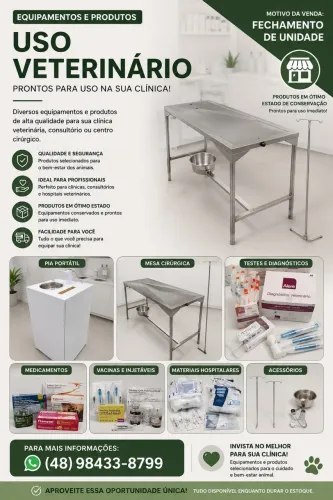 Equipamentos de uso veterinário 