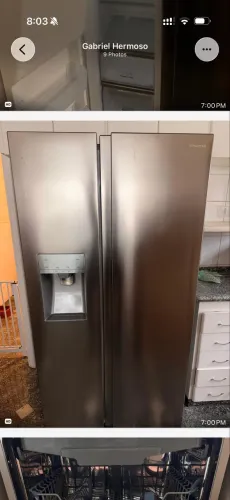 Geladeira Hisense Side-by-Side inox