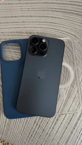 IPHONE 15 PRO MAX 256GB AZUL COM NOTA FISCAL (ACEITO CARTÃO)