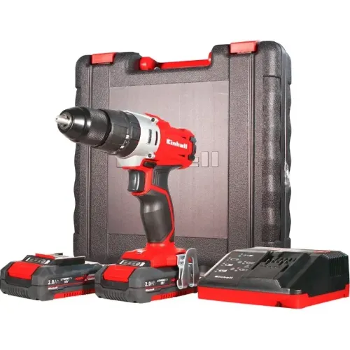 Furadeira/Parafusadeira de Impacto à Bateria Einhell c/ Maleta e 2 Baterias 18V 1/2 TE-CD 