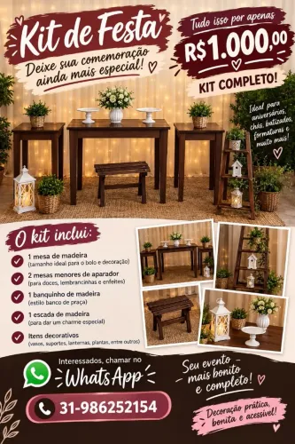 Kit festa mobilha