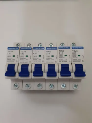 Disjuntor TDJ3 C10 monopolar kit com 6 unidades