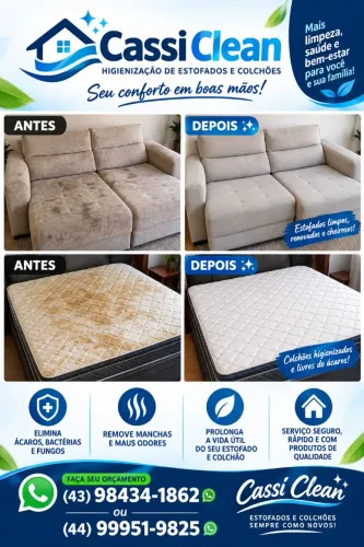 Higienizacao de estofados,colchões e etc!