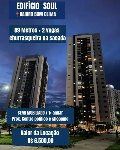 Apartamento Mobiliado no condomínio soul, bairro Bom Clima, Cuiabá-MT