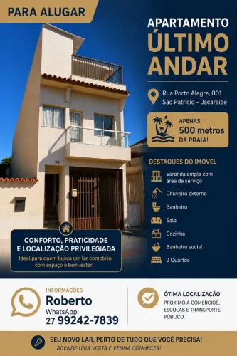 ALUGA-SE APARTAMENTO EM JACARAÍPE - EXCELENTE LOCALIZAÇÃO! *