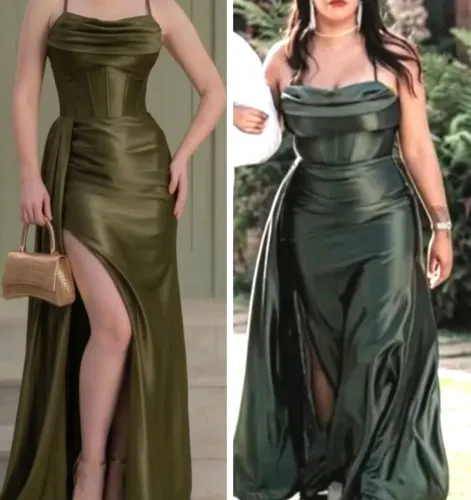Vestido verde oliva