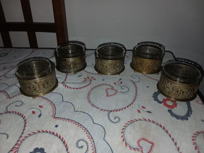 Conjunto antigo de servir sobremesa