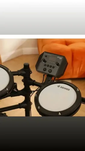 Bateria Eletrônica Aroma Preta completa "novinha" nunca foi utilizada