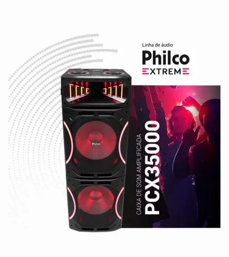 Caixa de Som Amplificada Philco PCX35000 Bluetooth 3500W 