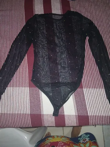 Body de tule com stras 40 reais