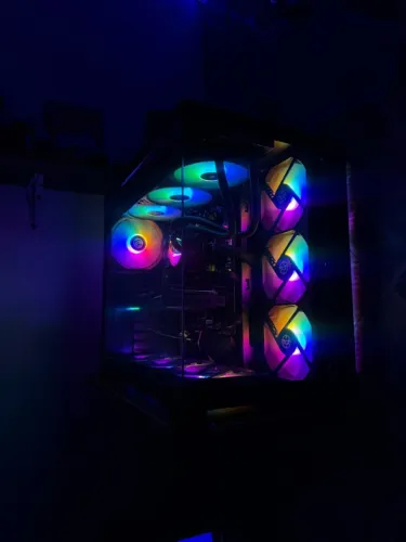 Kit Gamer, com gabinete e water cooler, fans, memorias, placa mãe e processador!
